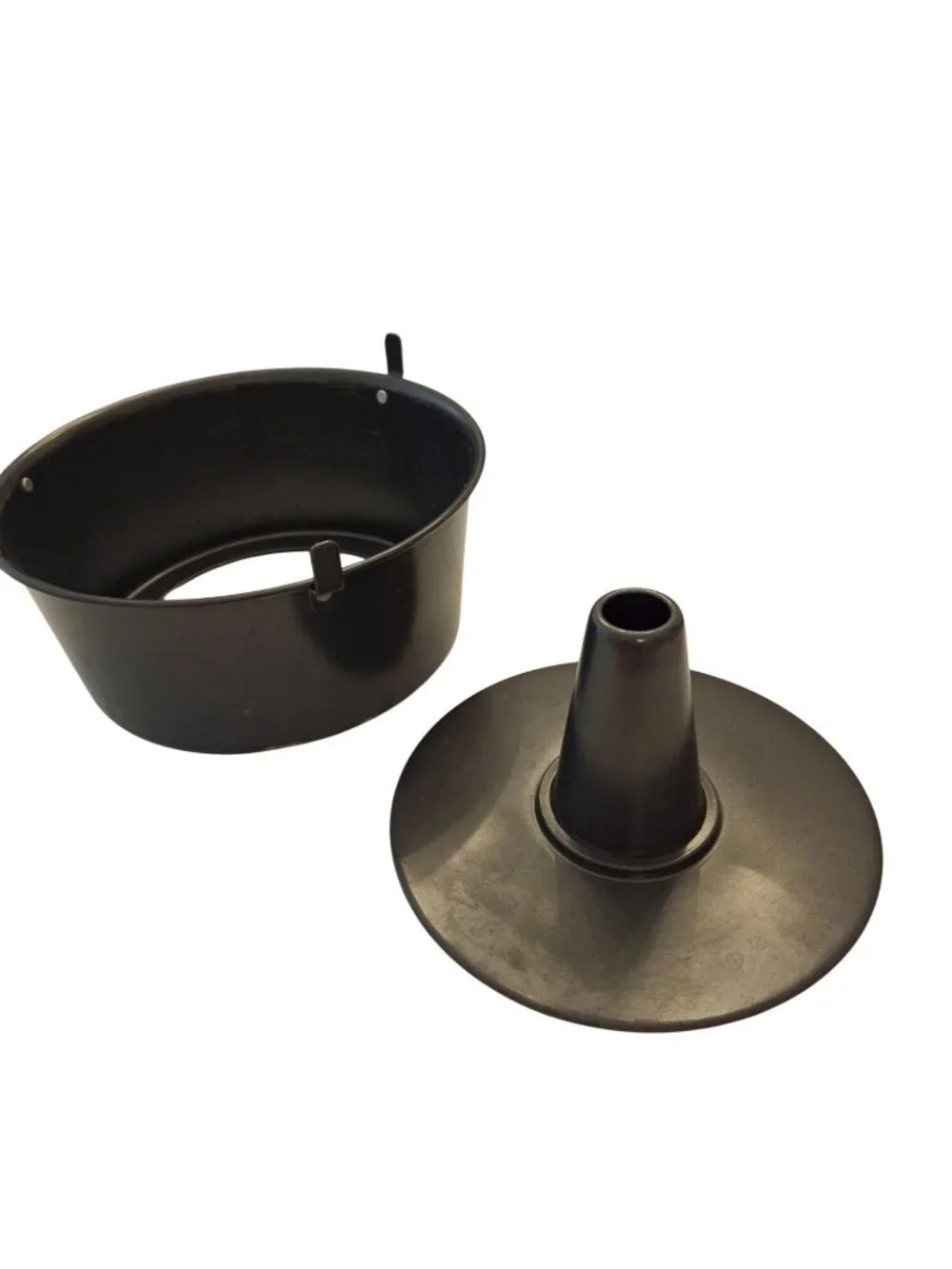 Angel Food Cake Pan 2 Piece Tube Cake Baking Pan Removable Center Insert Black